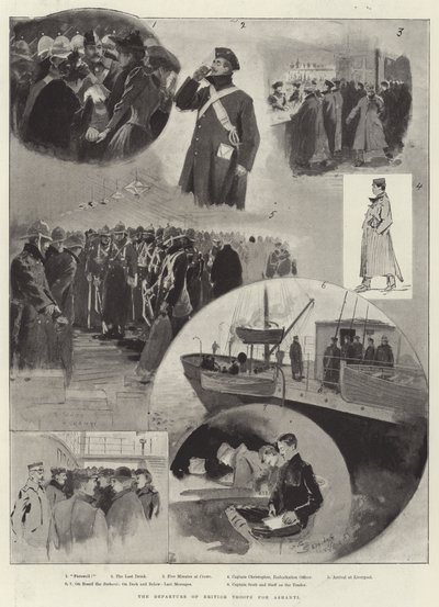 La partida de las tropas británicas hacia Ashanti de Henry Charles Seppings Wright